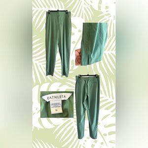 ATHLETA Women's Pant Brooklyn Ankle Pockets Size 10 Green